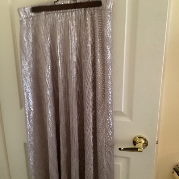 Free People  sparkly blush- coloured midi skirt.  Never worn.  Large - Picture 1 of 4